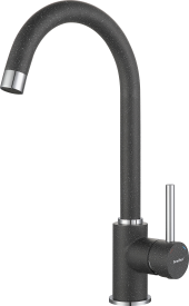 GRANFEST Смеситель для кухни U-обр. D-35мм графит арт.