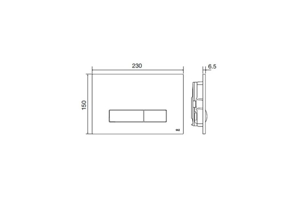 Панель механическая двойная OLI Glam, пластик, хром матовый