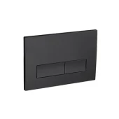 Кнопка смыва EvaGold 02, пластик прямоугольн черный матовый для инсталляции EvaGold400 и EvaGold500 