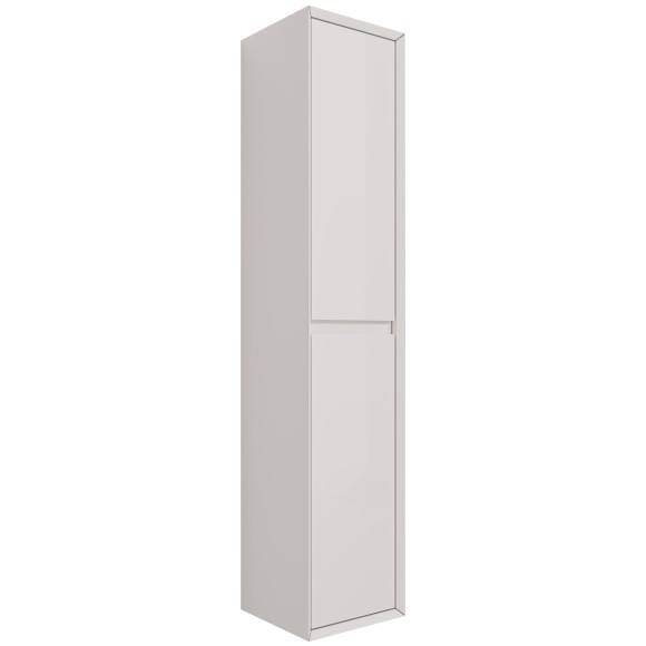 Пенал INSIGHT, 35 см, подвесной, универсальный, 2 дверцы, 4 стеклянные полки, белый глянец