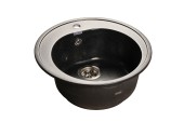 GRANFEST Мойка RONDO 510  1-чаша D-508мм черный арт.GF- GRANFEST Мойка RONDO 510  1-чаша D-508мм черный арт.GF-