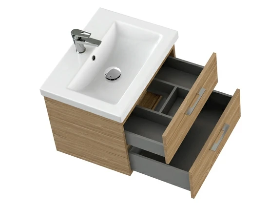 Тумба под раковину подвесная LARA 60 для COMO 60 орех Тумба под раковину подвесная LARA 60 для COMO 60 орех